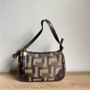 Nine West Brown Patterned Shoulder Bag